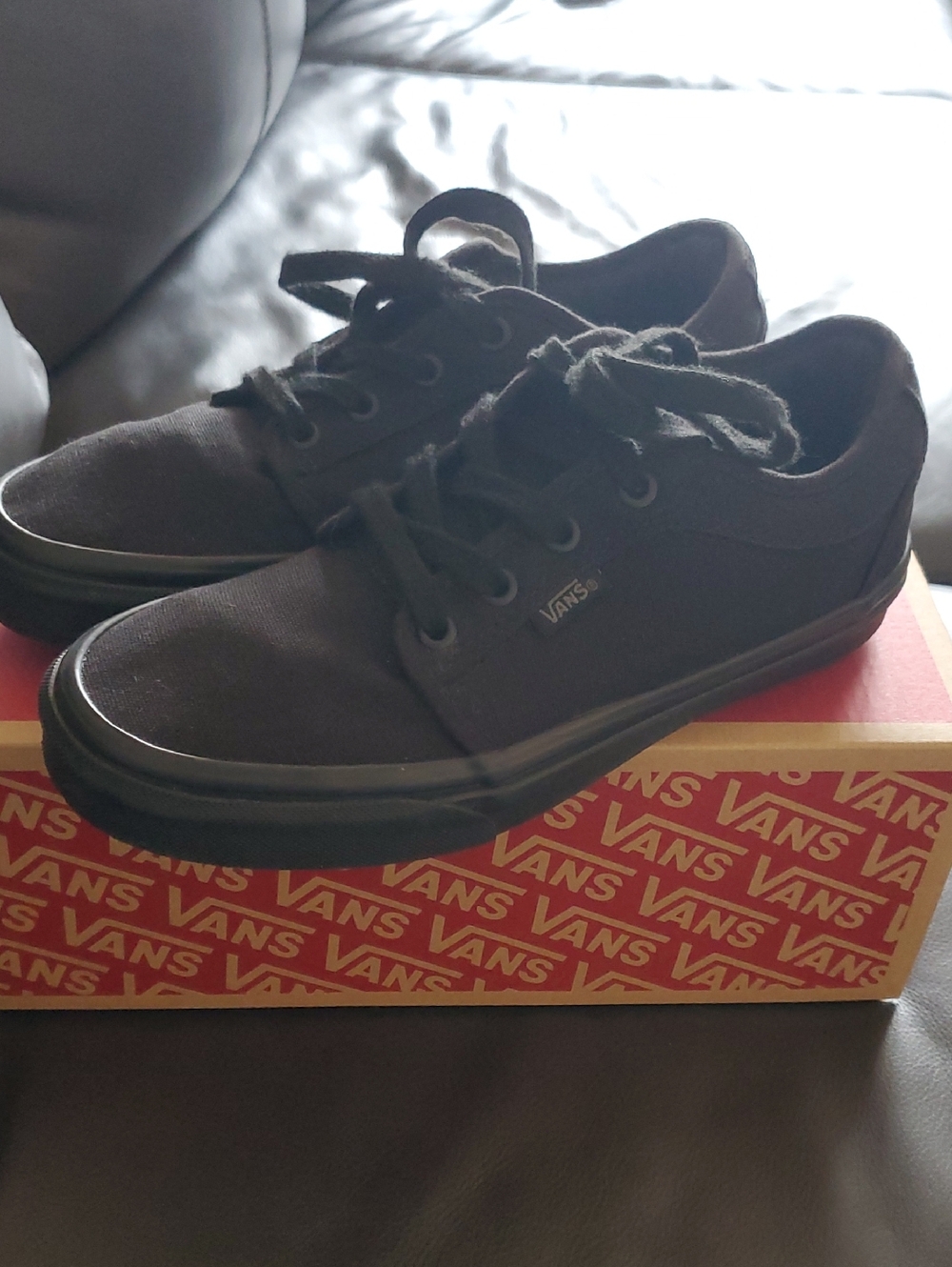 Vans PRO Black All Canvas Low-Top Cushioned Sneakers Skate Shoes Mens 6